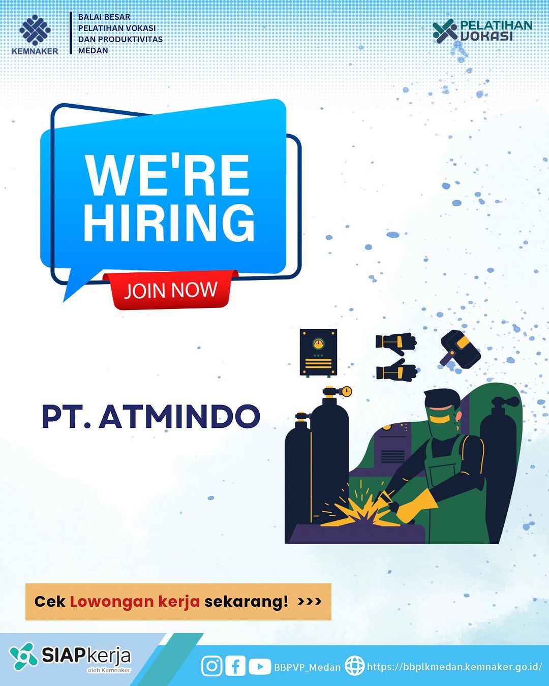 Lowongan Kerja (PT. ATMINDO) – BBPVP MEDAN