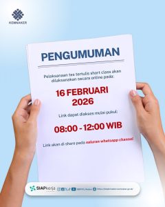 REMINDER – Tes Tertulis Short Class