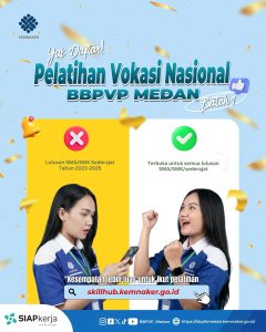 Pelatihan Vokasi Nasional di BBPVP Medan!