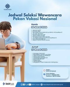 Jadwal Seleksi Wawancara Pelatihan Vokasi Nasional BBPVP Medan Batch I