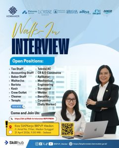 WALK-IN INTERVIEW DI BBPVP MEDAN!