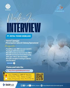 [WALK-IN INTERVIEW] PT Royal Teknik Gemilang